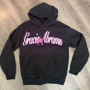 Gracie Abrams Black Star Premium Hoodie with Pink Logo Large